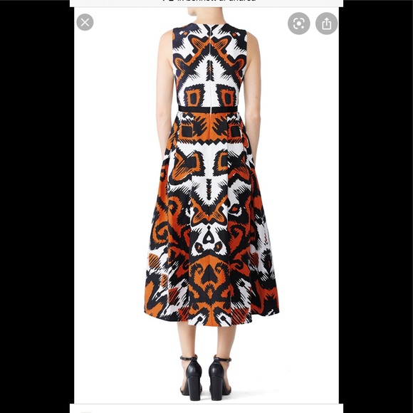 LK BENNETT Andrea Aztec Print Linen/Silk Dress - Picture 4 of 16